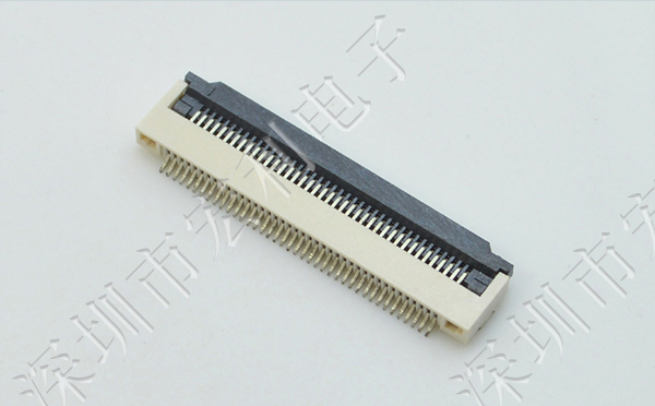 0.5mm-53P 下接翻蓋式 FFC/FPC扁平電纜插座連接器 軟排線插座