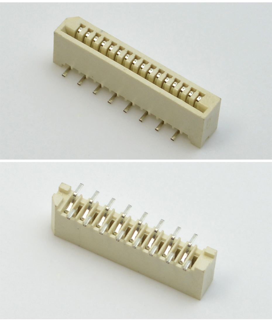 1.0單面接立式貼片插座 間距1.0mm -4P立式貼片插座 環保耐高溫