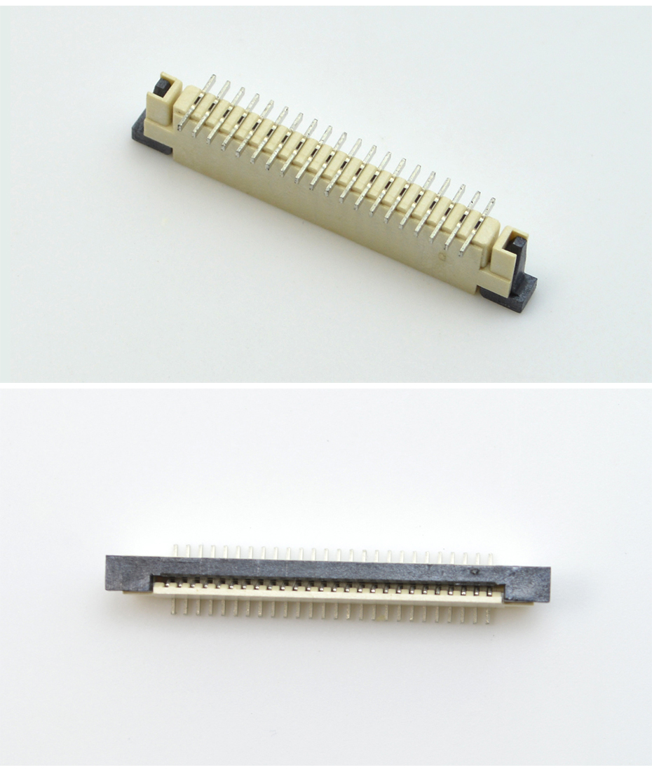 FPC/FFC連接器插座 軟排線接插件 間距1.0mm-27P 立貼帶鎖 27Pin