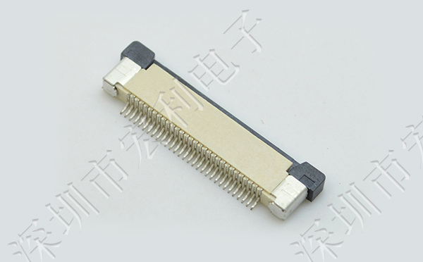 ffc/fpc排線座10pin抽屜式上接觸0.5間距 H2.0厚PCB板貼片插座