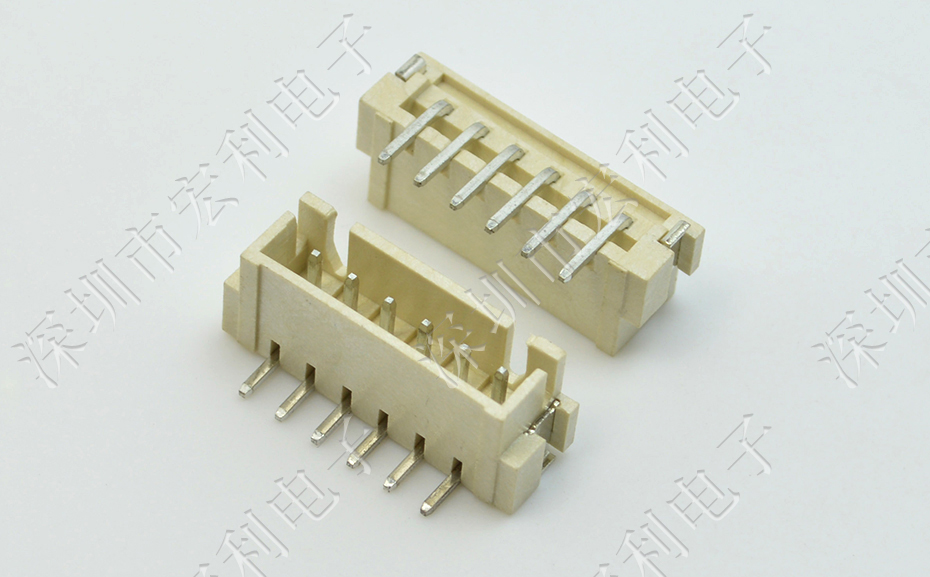 XH2.5mm間距 立式 SMT貼片連接器6P立貼接插件耐高溫母插座